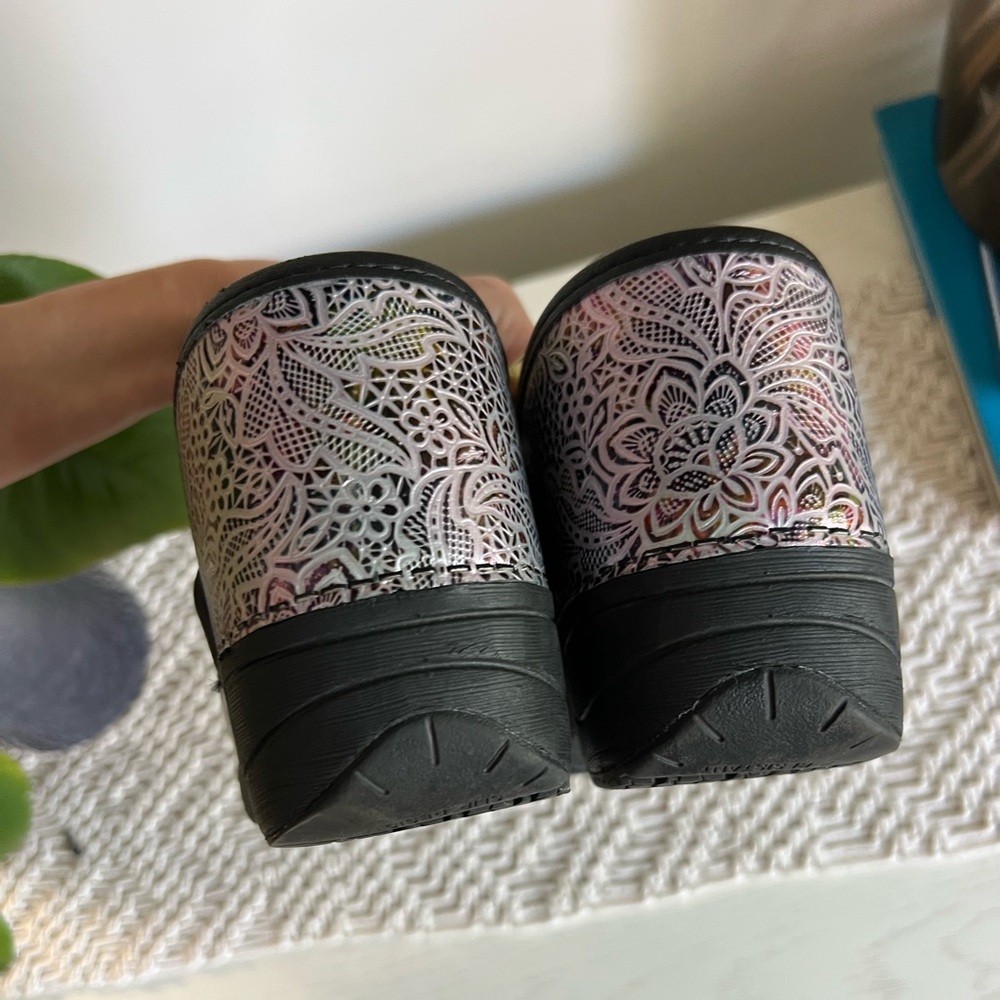Dansko Lacy Leather Nursing Clogs - Picture 9 of 11
